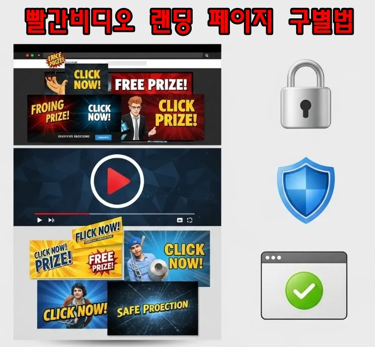 빨간비디오 랜딩 페이지 구별법
