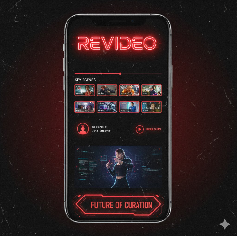 Revideo 플랫폼의 영상 큐레이션 화면. Revideo 플랫폼의 영상 큐레이션 화면.